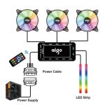 Aigo DR12 ARGB 3x Fan Pack – Black