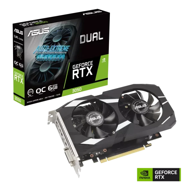 Asus Dual GeForce RTX 3050 OC Edition 6GB GDDR6 Graphics Card