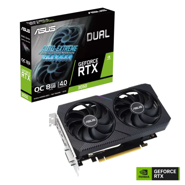 Asus Dual GeForce RTX 3050 V2 OC Edition 8GB GDDR6 Graphics Card