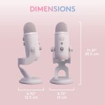 Blue Yeti Aurora Collection Multi-Pattern USB Microphone – White Mist