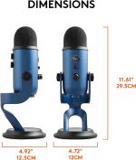 Blue Yeti Premium Multi-Pattern USB Condenser Microphone – Midnight Blue