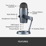 Blue Yeti Nano USB Condenser Microphone – Shadow Grey