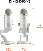 Blue Yeti Premium Multi-Pattern USB Condenser Microphone – Silver