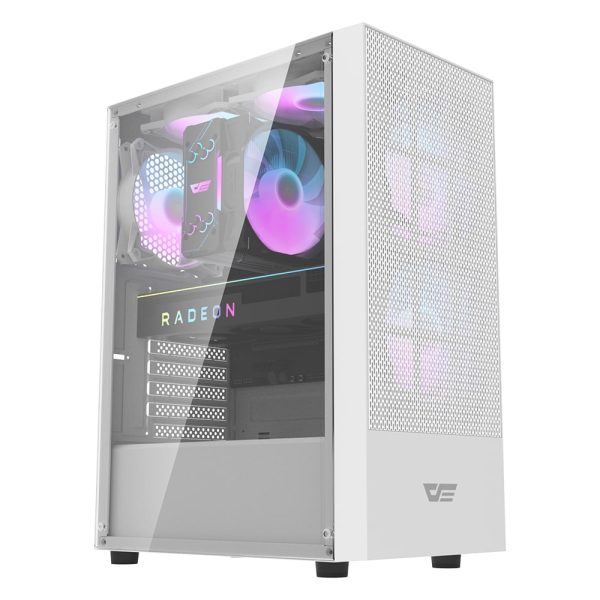 DarkFlash A290 TG Mid Tower Chassis – White