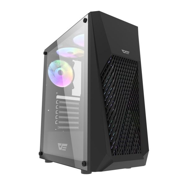 DarkFlash DK150 TG RGB Mid Tower Chassis – Black