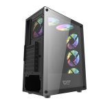 DarkFlash DK151 TG RGB Mid Tower Chassis – Black