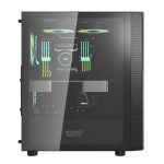 DarkFlash DK360 TG RGB Mid Tower Chassis – Black