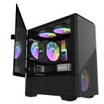 DarkFlash DLC31 TG Mini Tower Chassis – Black