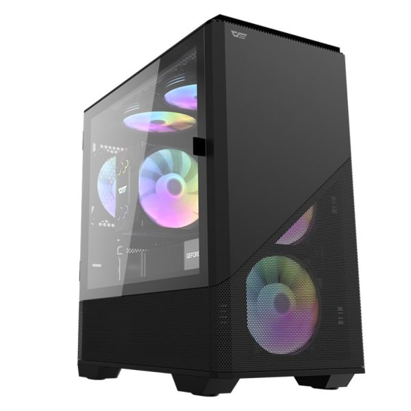 DarkFlash DLC31 TG Mini Tower Chassis – Black