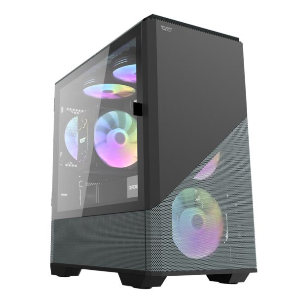 DarkFlash DLC31 TG Mini Tower Chassis – Gray