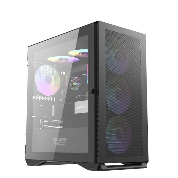 DarkFlash DLM200 TG RGB Mini Tower Chassis – Black