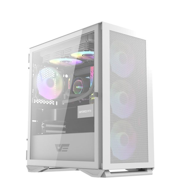 DarkFlash DLM200 TG RGB Mini Tower Chassis – White