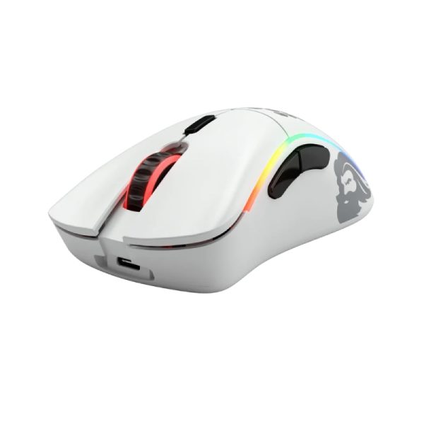 Glorious Model D Minus Wireless RGB Gaming Mouse – Matte White