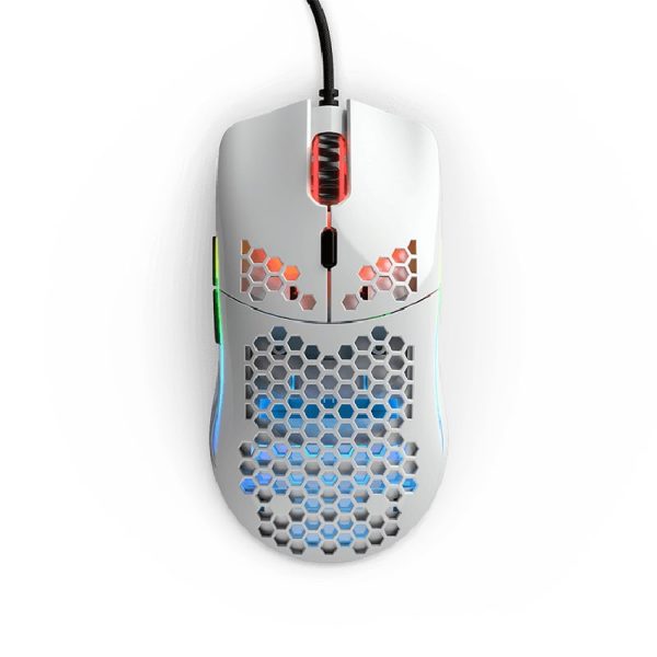 Glorious Model O Minus RGB Gaming Mouse – Glossy White
