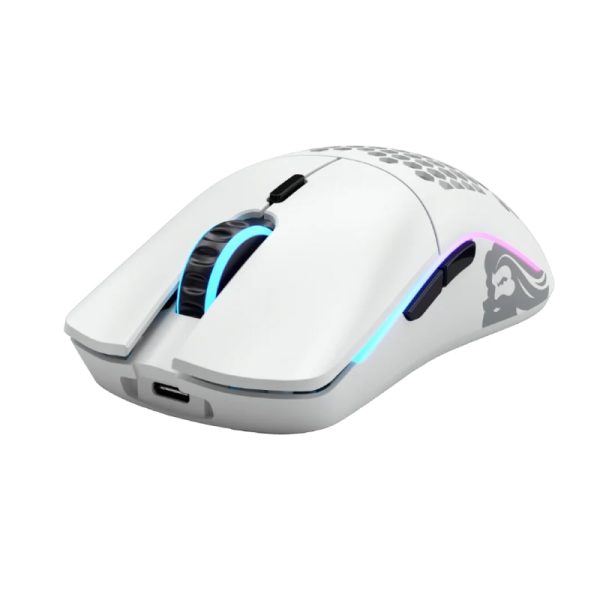 Glorious Model O Minus Wireless RGB Gaming Mouse – Matte White