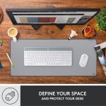 Logitech Desk Mat Studio Series Extended Mouse Pad – Mid Gray