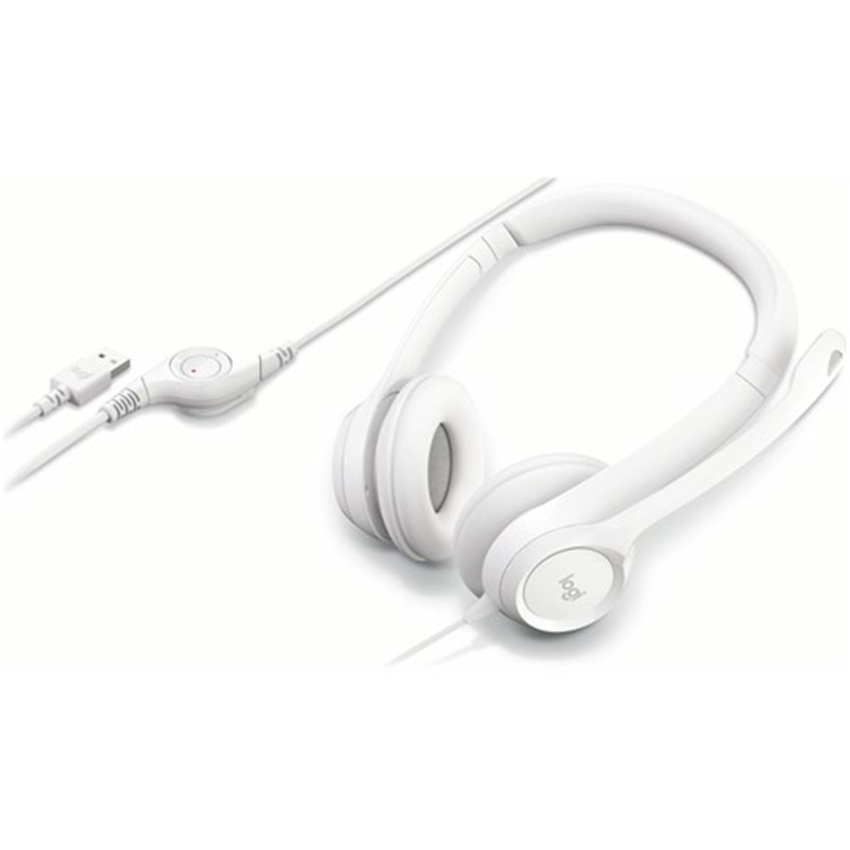 Logitech H390 USB Headset with Noise Cancelling Mic - White