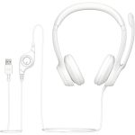 Logitech H390 USB Headset with Noise Cancelling Mic - White