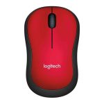 Logitech M185 Wireless Mouse – Red