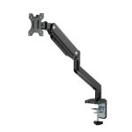 MXG BMA-12U Single Monitor Premium Aluminum Spring-Assisted With 3.0 USB Cable Monitor Arm – Matte Black