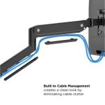 MXG BMA-12U Single Monitor Premium Aluminum Spring-Assisted With 3.0 USB Cable Monitor Arm – Matte Black