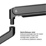 MXG BMA-12U Single Monitor Premium Aluminum Spring-Assisted With 3.0 USB Cable Monitor Arm – Matte Black