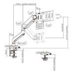 MXG BMA-12U Single Monitor Premium Aluminum Spring-Assisted With 3.0 USB Cable Monitor Arm – Matte Black