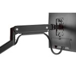 MXG BMA-12U Single Monitor Premium Aluminum Spring-Assisted With 3.0 USB Cable Monitor Arm – Matte Black