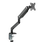 MXG BMA-12U Single Monitor Premium Aluminum Spring-Assisted With 3.0 USB Cable Monitor Arm – Matte Black