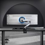 MXG HMA-12R Heavy Duty RGB Gaming Monitor Arm – Matte White