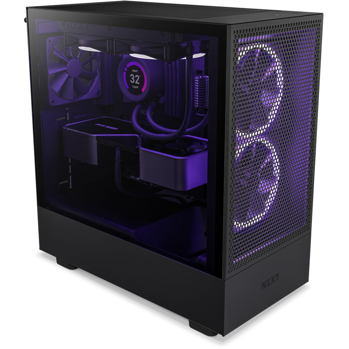 NZXT H5 Flow Mid Tower Gaming Chassis – Matte Black