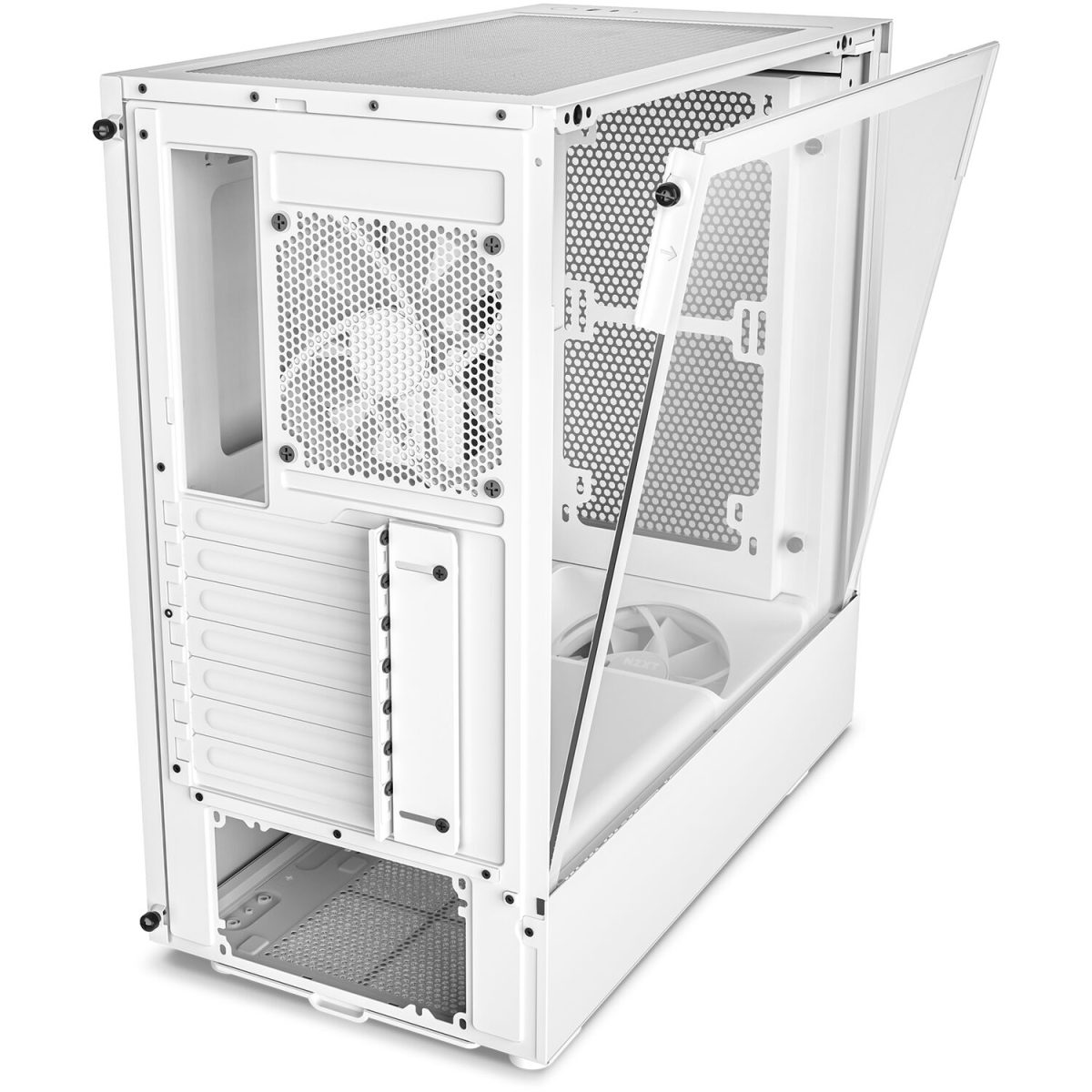 NZXT H5 Flow Mid Tower Gaming Chassis – Matte White