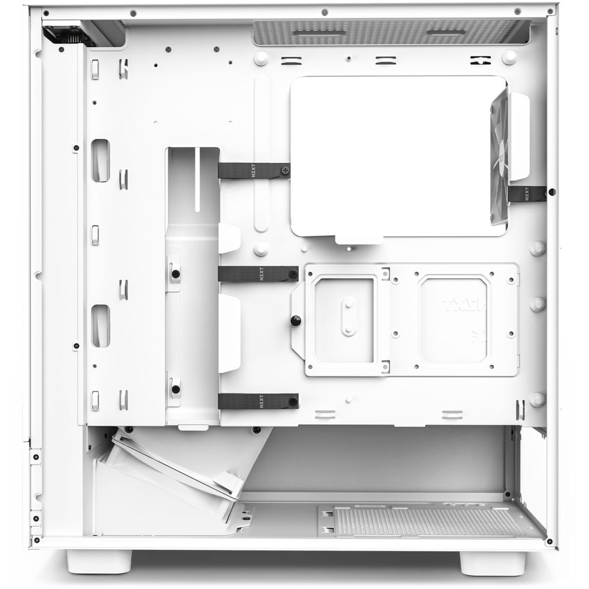 NZXT H5 Flow Mid Tower Gaming Chassis – Matte White