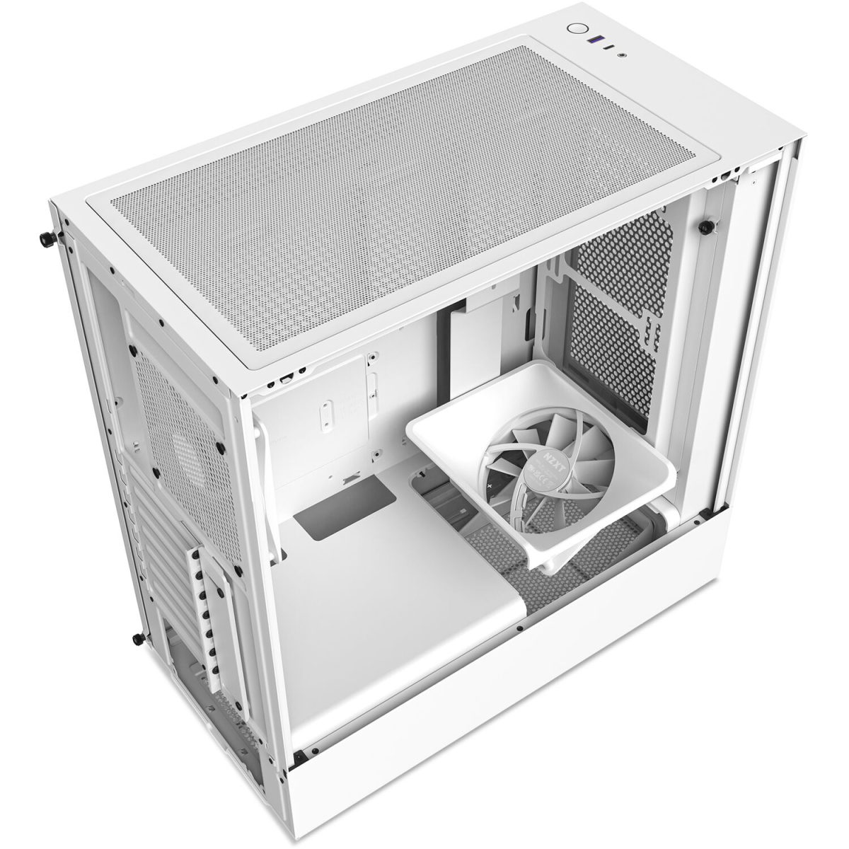 NZXT H5 Flow Mid Tower Gaming Chassis – Matte White