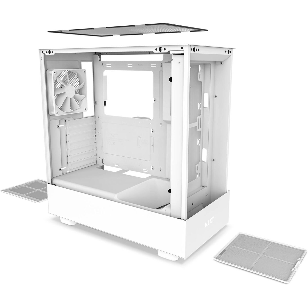 NZXT H5 Flow Mid Tower Gaming Chassis – Matte White