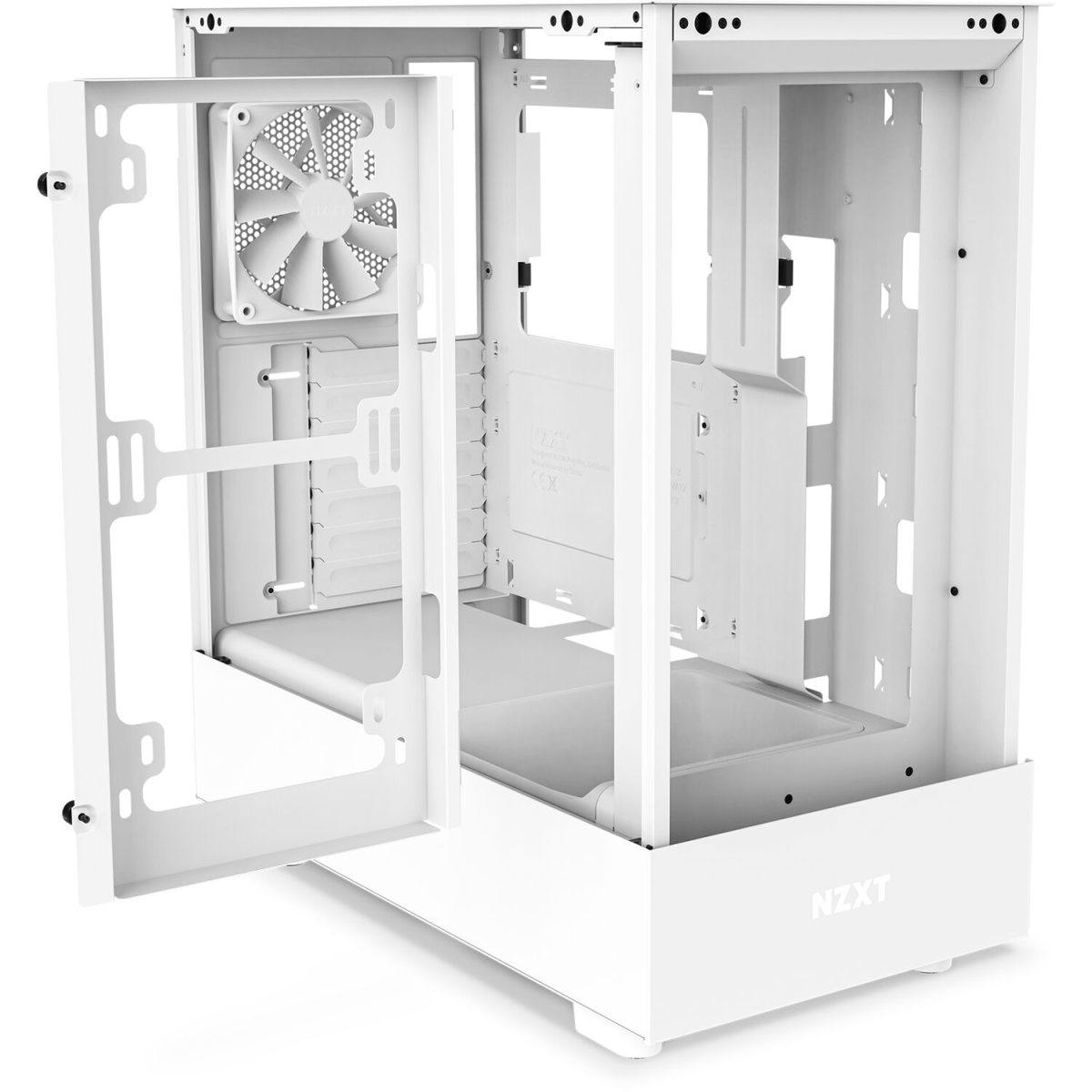 NZXT H5 Flow Mid Tower Gaming Chassis – Matte White