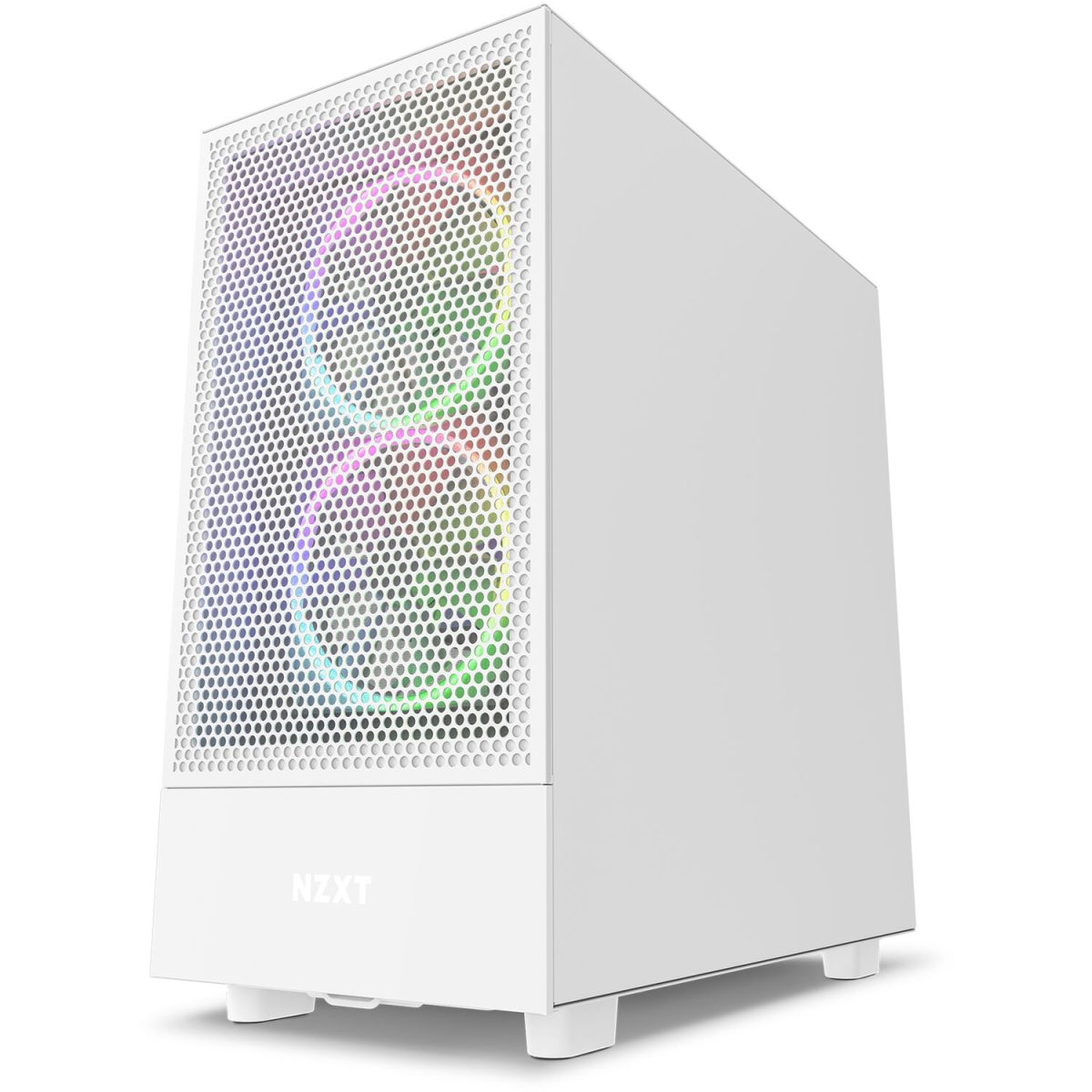 NZXT H5 Flow Mid Tower Gaming Chassis – Matte White
