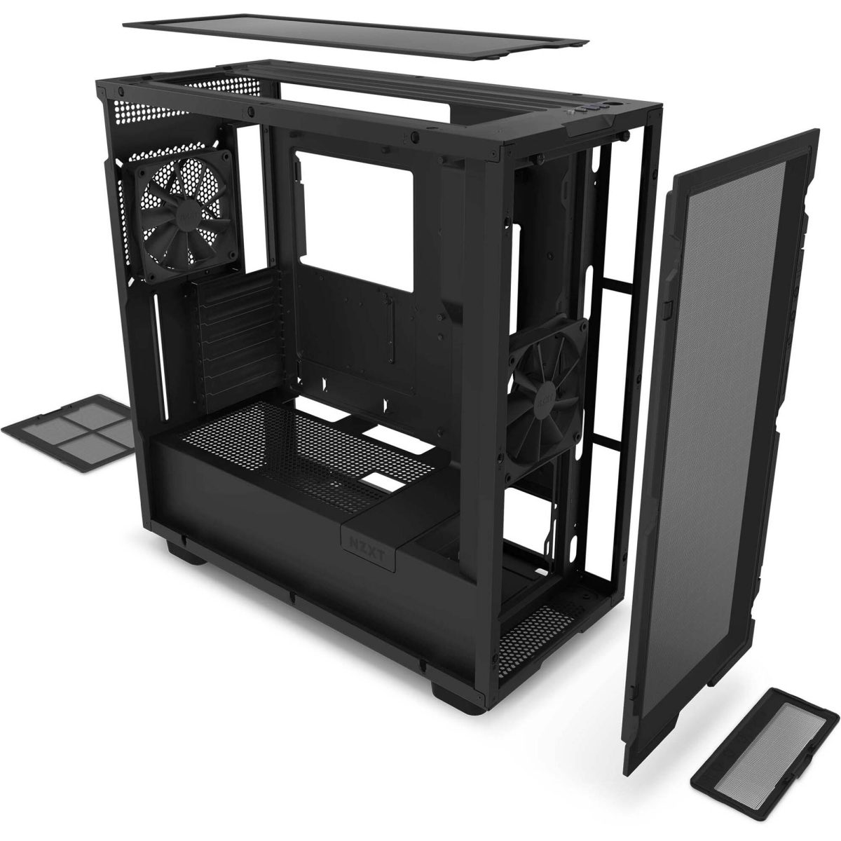 NZXT H7 Flow Mid Tower Gaming Chassis – Matte Black