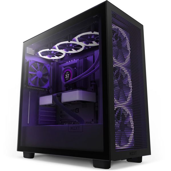 NZXT H7 Flow Mid Tower Gaming Chassis – Matte Black