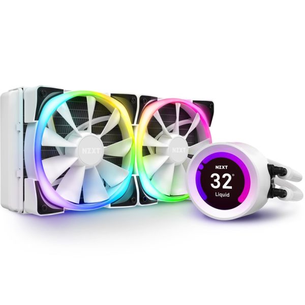 NZXT Kraken Z53 RGB 240mm AIO Liquid Cooler With LCD Display – White