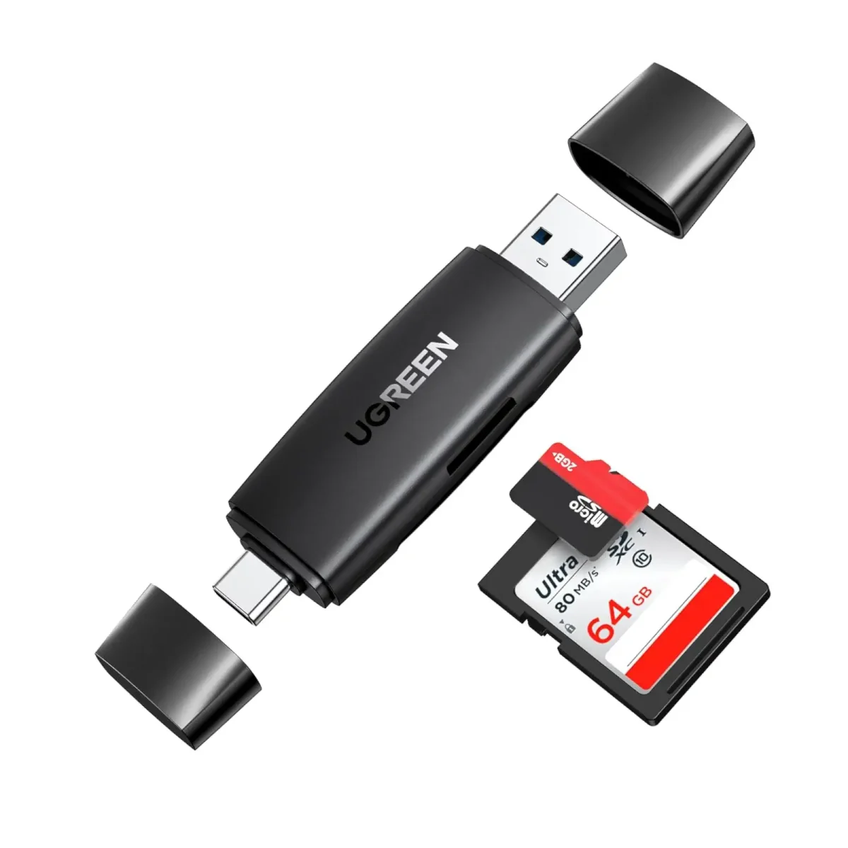 UGreen 80191 2-in-1 USB-A & USB-C Card Reader