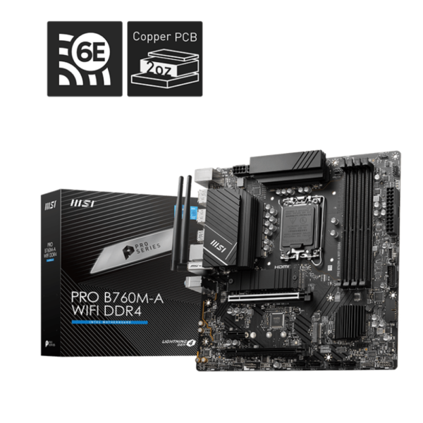 MSI PRO B760M-A WiFi DDR4 LGA 1700 Motherboard