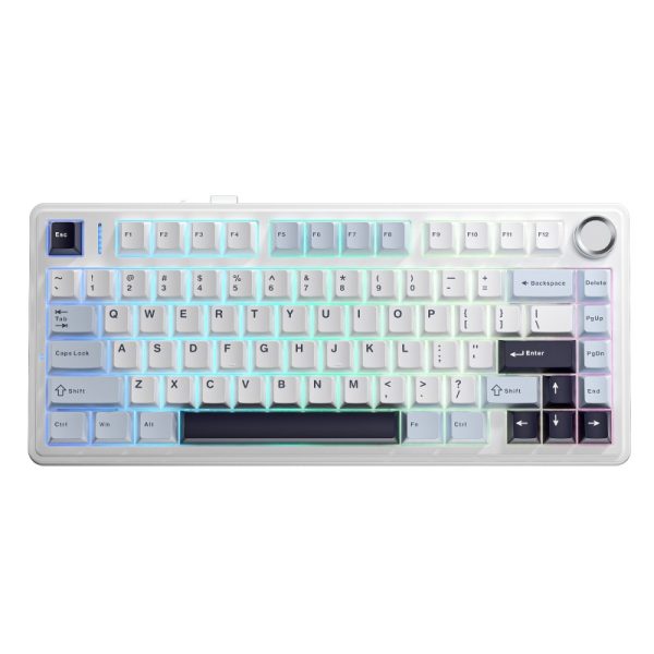 AULA F75 75% Wireless Mechanical Keyboard, Hot Swappable Creamy Keyboard, Pre-lubed Reaper Switches, 2.4GHz/Type-C/BT5.0, RGB Backlit Gaming Keyboards