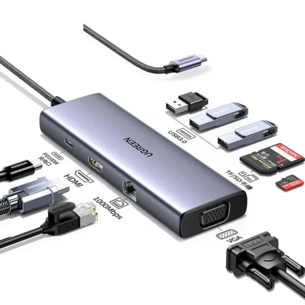 UGREEN 15600 9-In-1 USB-C Multifunctional Docking Station With 4K HDMI