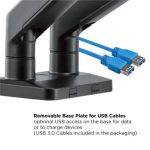 MXG BMA-24U Dual Monitor Premium Aluminum Spring-Assisted With 3.0 USB Cable Monitor Arm Matte Black - Image 7